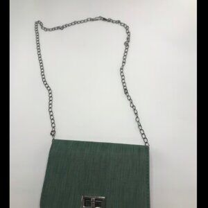 Women Bag green color Shoulder Crossbody Bag PU Square Mob